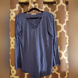 Blue Long Shirt size L